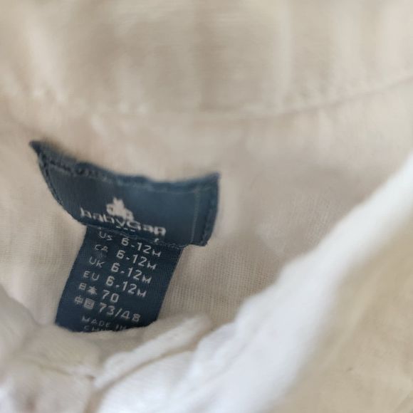 Baby Gap Boy's 6-12m Outfit White Top Khaki Brown Cargo Pants Safari 2 Piece Set - Picture 13 of 13